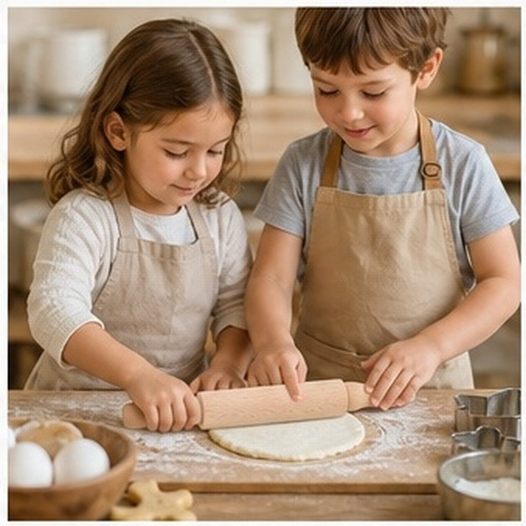 Kitchen Roller Baking - Rodillo de madera mini para hornear,