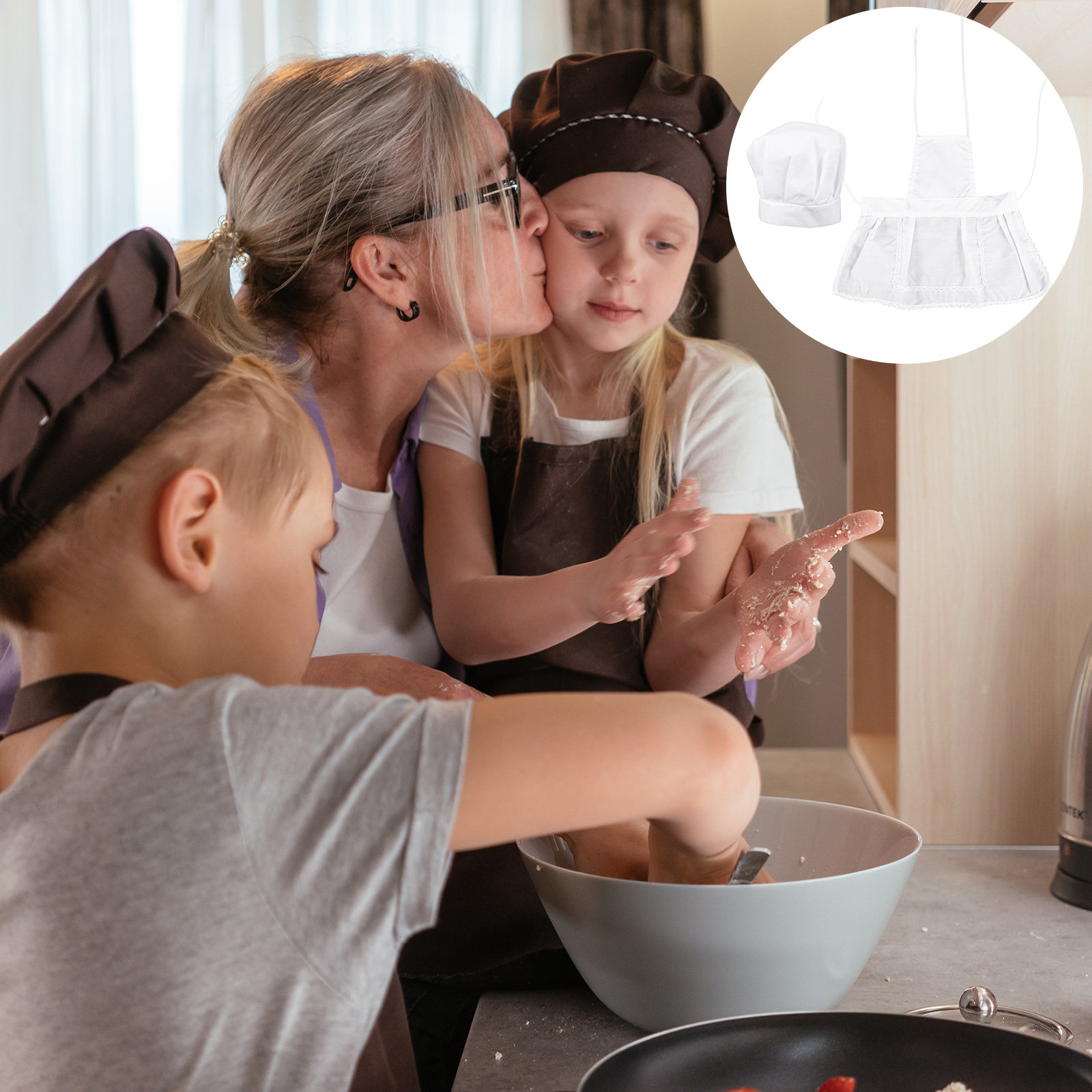 1 juego de gorro de chef y del - Kitchen Kids Baking Set reseña y precio