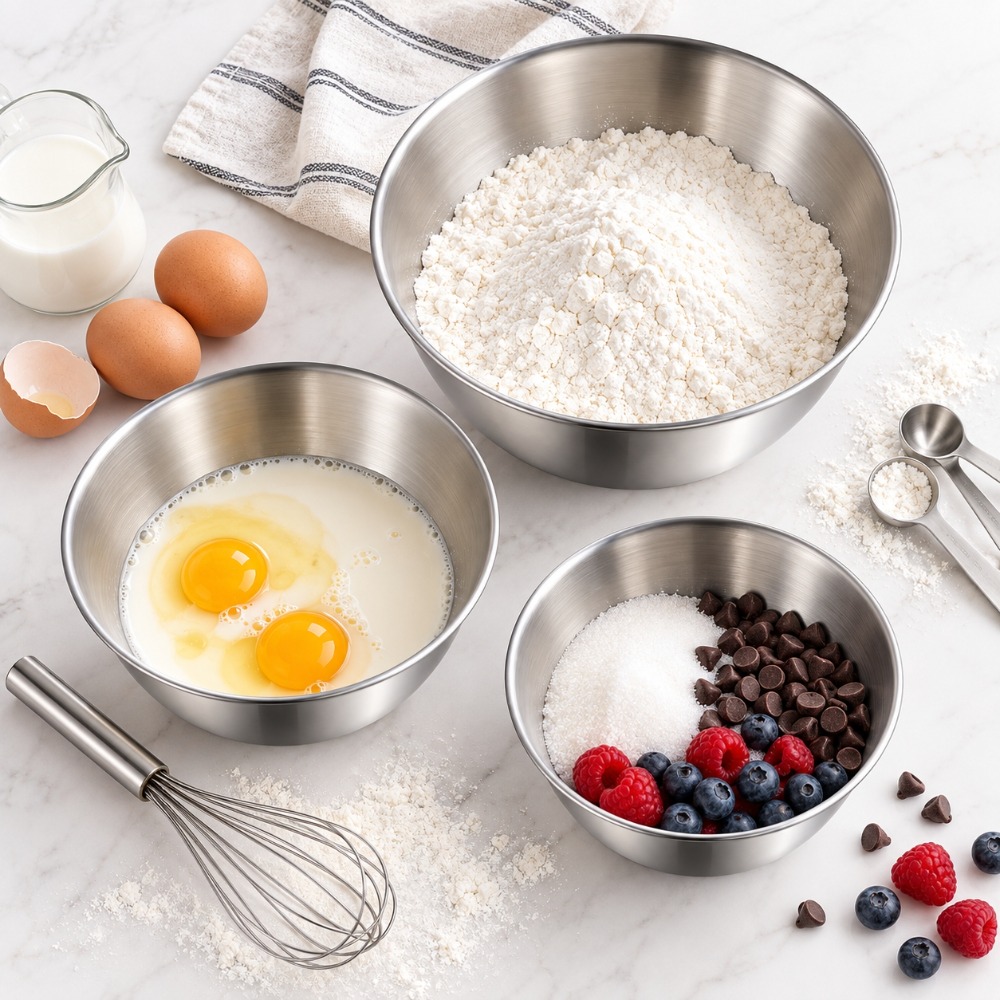 Juego de 3 recipientes de acer - Baking Kitchen Set reseña y precio